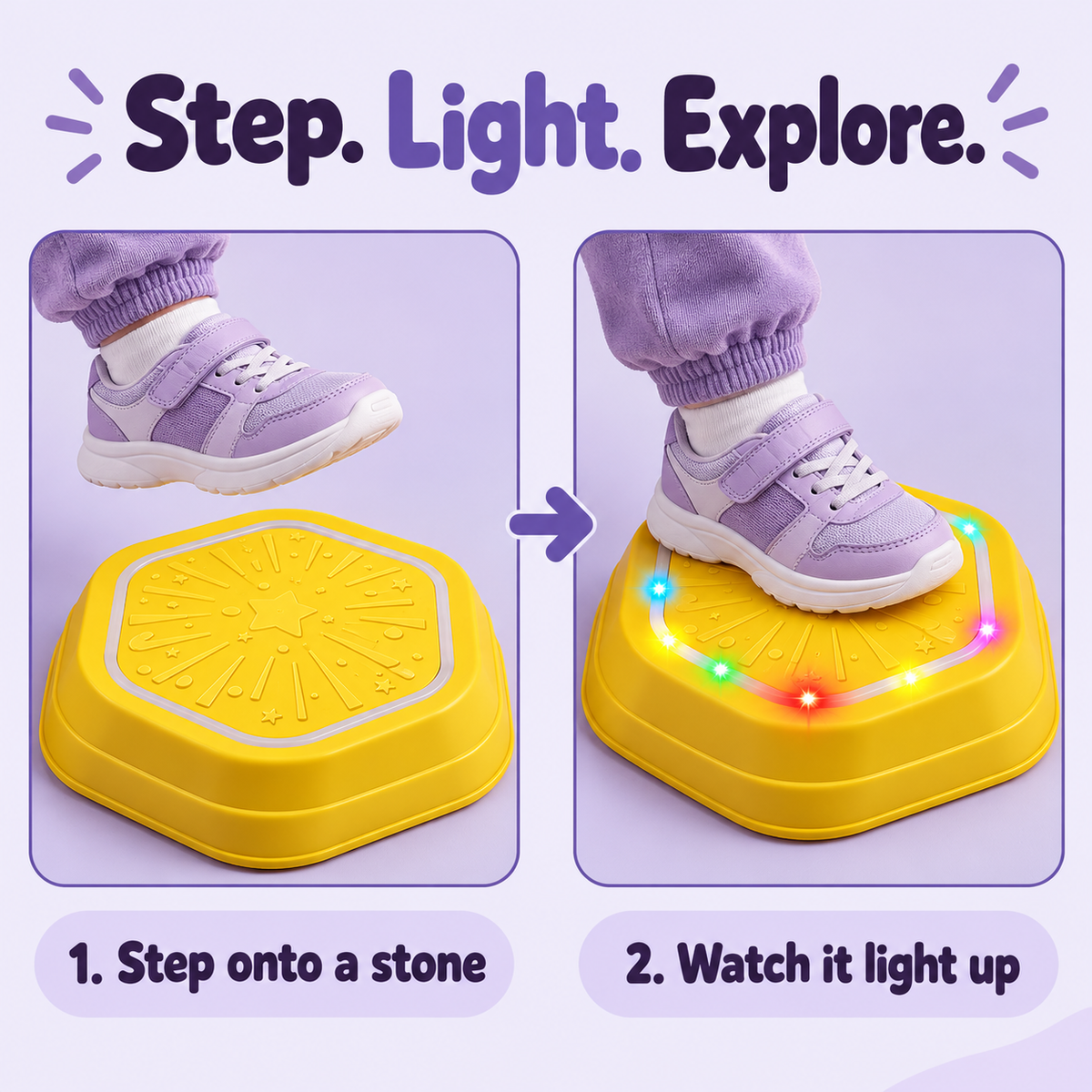 Light-Up Sensory Stepping Stones | Mimsy